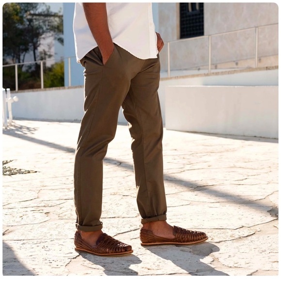 Nisolo | Men's Handmade Leather Huarache Sandal Brown | 11.5 - Picture 3 of 11